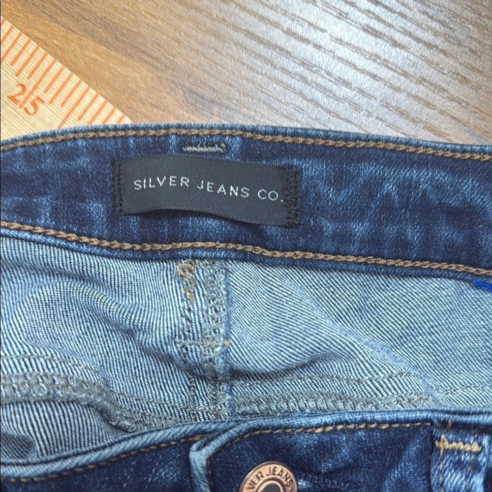 Womens Silver Skinny Jeans Size 28x31 - Picture 3 of 8